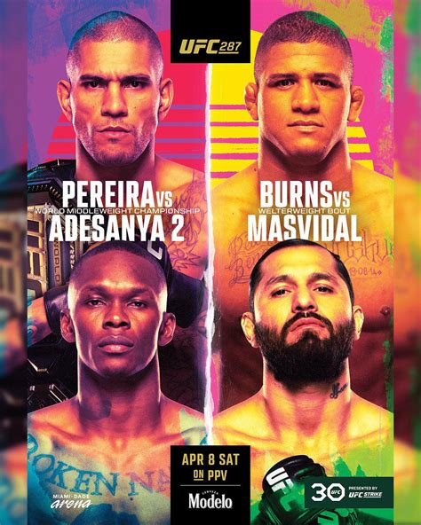Official Poster For Ufc 287 Rmma