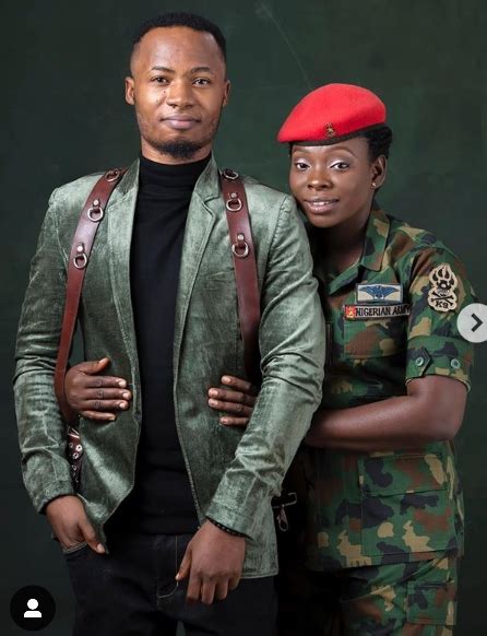 pre wedding photos of a female soldier and her civilian man romance nigeria