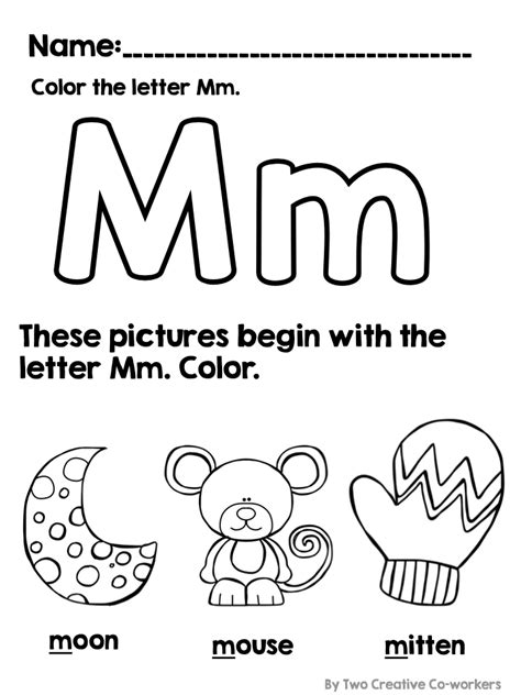 Letter M Preschool Worksheets