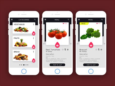 Featured products you love, priced low every day. Grocery Shopping App Concept - UpLabs
