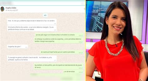 Difunden Por Error Chat De Whatsapp De Angélica Valdes En Vivo Y La Periodista Se Pronuncia