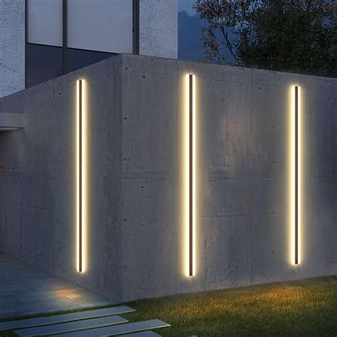 Linear Luminaire Waterproof Outdoor Wall Light 9 Watts Warm L30xw9x H45cm L 11 House