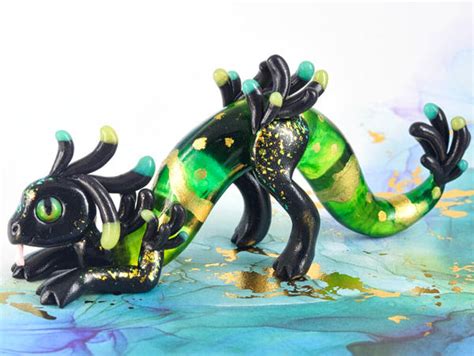Black And Green Tentacled Noodle Dragon By Howmanydragons On Deviantart