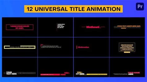 Universal Titles Premiere Pro Template Video Templates Envato Elements