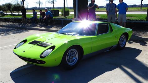 My Ride In A 1967 Verde Lamborghini Miura At Cars And Coffee Dallas 35
