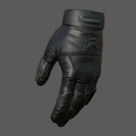 3d Leather Gloves Turbosquid 1485500