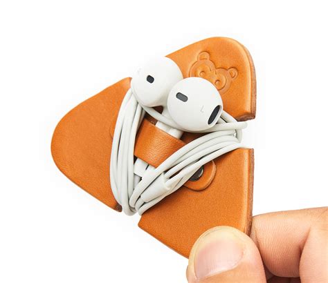 Cord Organizers Earphone Holder Leather Headphone Wrap Earbuds Etsy