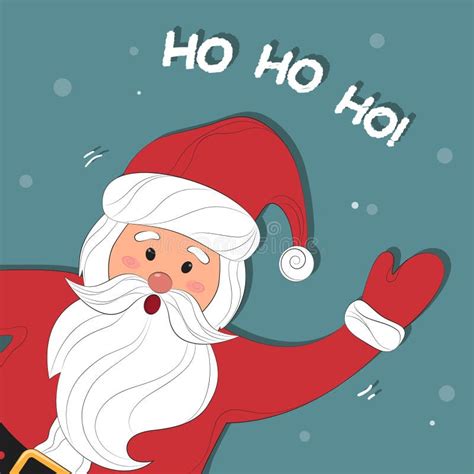 Santa Claus Cartoon Christmas Background With Santa Claus Merry Christmas And Happy New Year