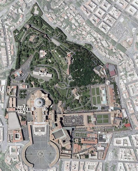 Detailed Satellite Image Of Vatican City Vatican Europe Mapsland