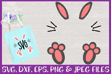 Bunny Monogram SVG - Easter Design