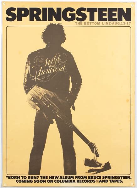 Lot Detail Bruce Springsteen Original 1975 Bottom Line Concert Poster