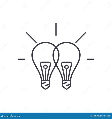 Creative Synergy Line Icon Concept. Creative Synergy Vector Linear