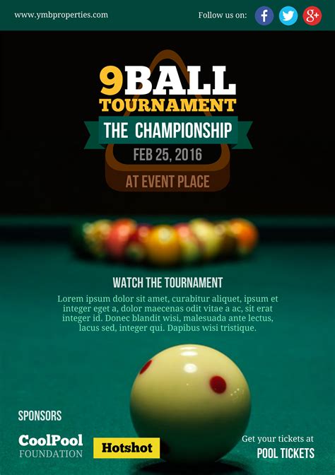 Billiards Tournament A5 Promotional Flyer