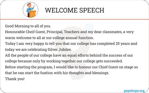 Welcome Speech In English 700 Words Speech Top 5
