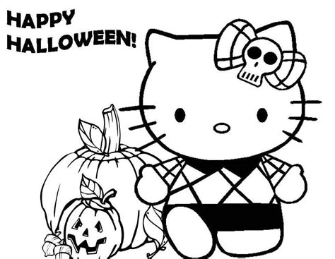 Hello Kitty Halloween For Children Coloring Pages Coloring Cool