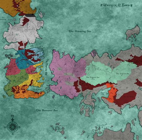 Updated Map Of Westeros Maps Of The World