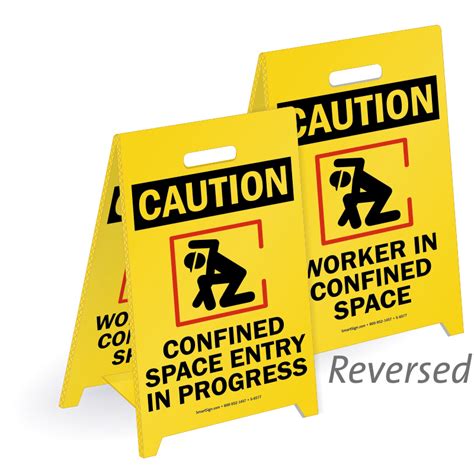 Caution Confined Space Entry In Progress Caution Worker In Confined