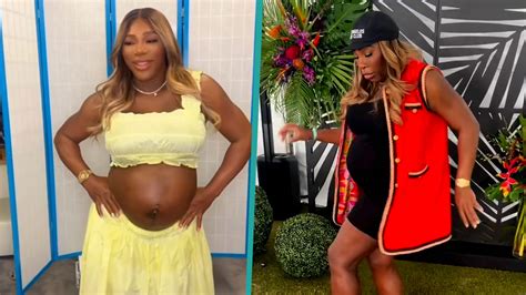 Serena Williams Dances While Flaunting Growing Baby Bump I M Just Making Up Moves At This