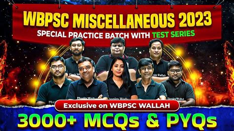 Introducing Wbpsc Miscellaneous Special Mcqs Pyqs Practice