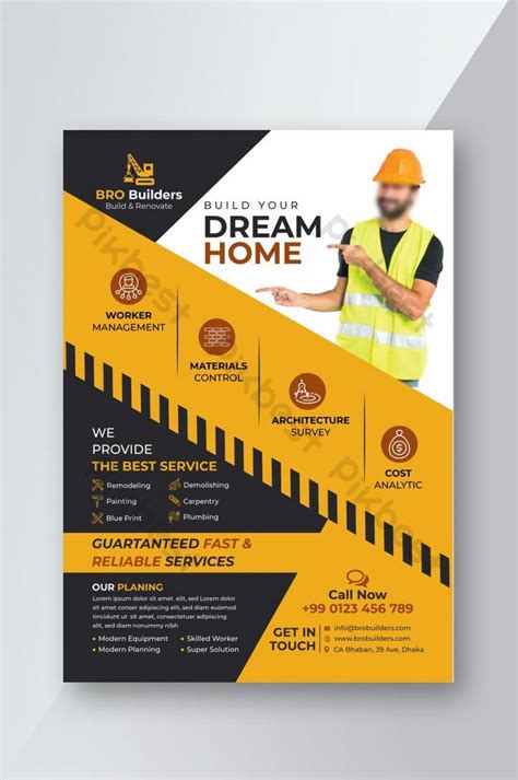 Business Stylish Construction Flyer Psd Free Download Pikbest