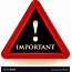 Important Black Sign Royalty Free Vector Image