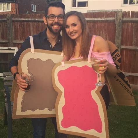 peanut butter and jelly sandwich 120 easy couples costumes you can diy in… couple halloween
