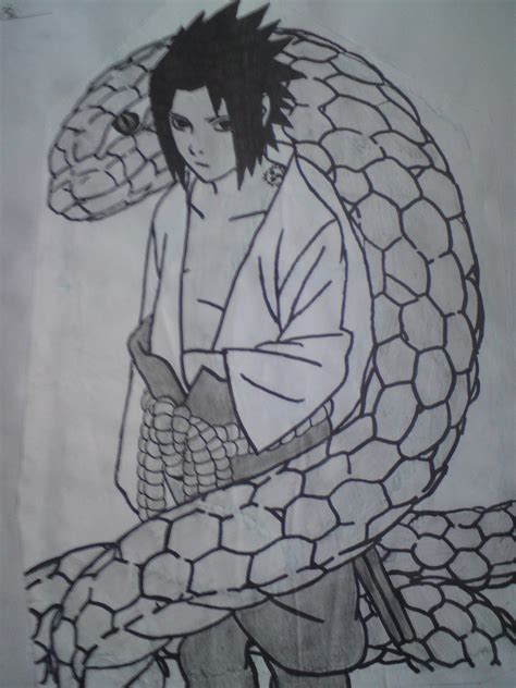 Sasuke Uchiha With White Snake By Quashiefreestylezz On Deviantart