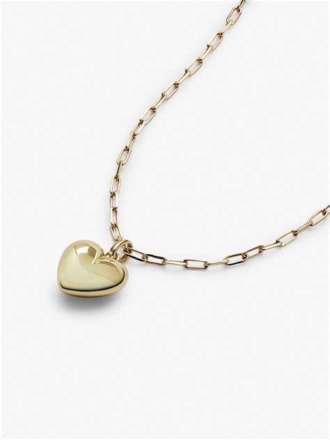 Puffed Heart Necklace Lev Ana Luisa Jewelry