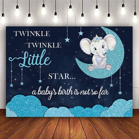Buy Binqoo 7x5ft Boy Elephant Star Background Blue Moon Twinkle Little