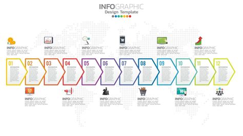 12 Month Timeline Powerpoint Template Free