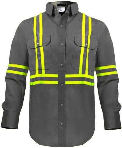 Flame Resistant High Visibility Hi Vis Fr Shirt 100 C 7 Oz Amazon