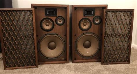 Pair Of Vintage Cs 77a Pioneer 4 Way Floor Speakers Refoamed Sound