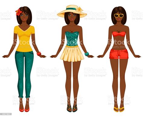 Girls In Summer Clothes Stock Illustration Download Image Now Istock