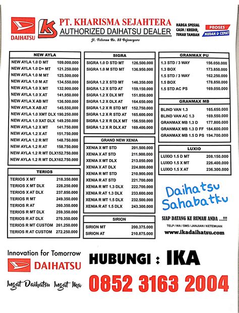 Brosur Mobil Daihatsu Bojonegoro 2020 Daihatsu Bojonegoro