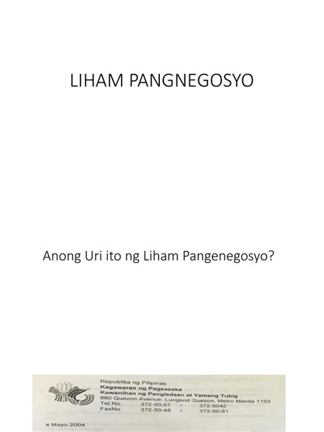 Liham Pangnegosyo Filipino Pdf