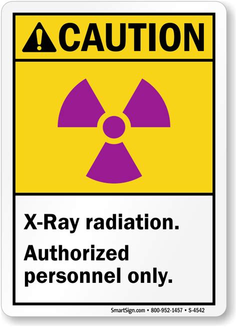 Caution X Ray Radiation Authorized Personnel Sign Sku S 4542