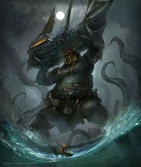 Artstation Cthulhu Dante Liu Dark Creatures Fantasy Creatures