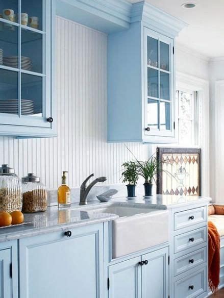 60 kitchen cabinet ideas we're obsessed with. Super kitchen cabinets blue sinks 57 Ideas | Cottage style ...
