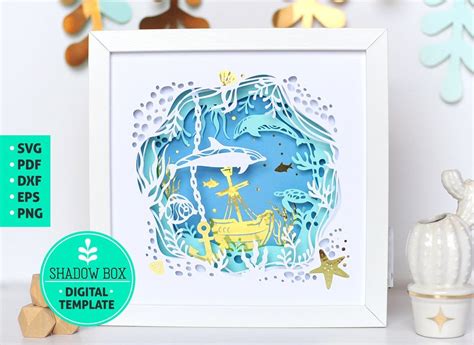 Download Underwater Shadow Box SVG 3d papercut SVG layered paper ...