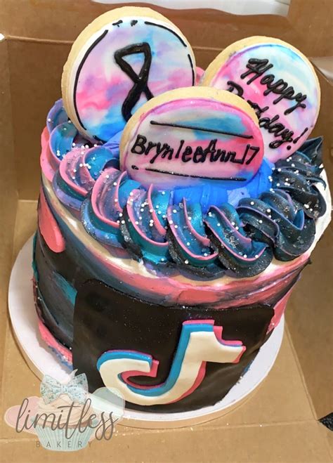 TikTok themed birthday cake | Themed birthday cakes, Themed cakes, Cake