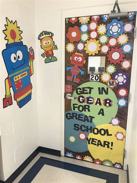 Technology Classroom Door Back To School Door Decor Robot Classroom