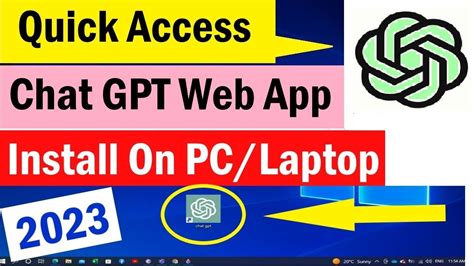 Chat GPT Web App For PC Desktop How To Create Chat GPT Web Shortcut On Desktop YouTube