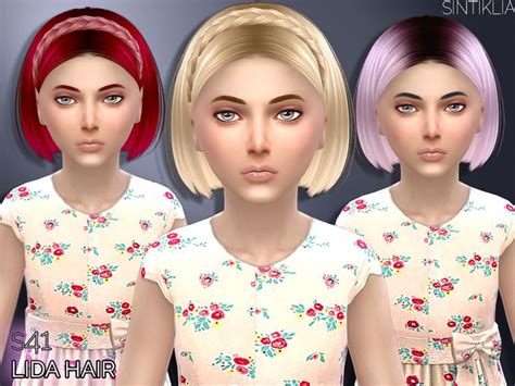 Sims 4 Hairs ~ Sintiklia Sims Hair Lida Sims Hair Childrens
