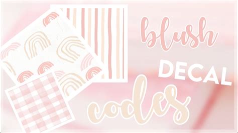 Soft Pink Aesthetic Decal Codes Bloxburg Roblox Blushyberry Youtube