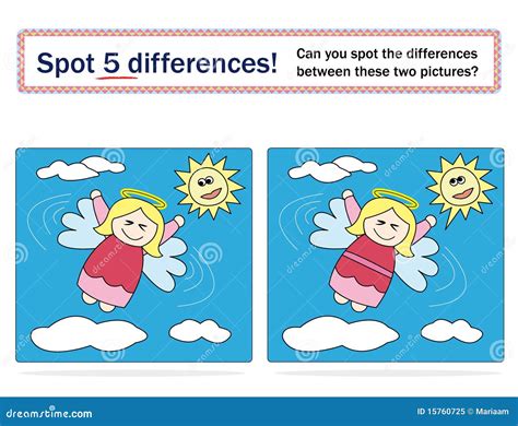 Kids Game Spot 5 Differences Royalty Free Stock Photo Image 15760725
