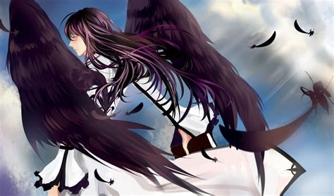 Clouds Wings Vocaloid Dress Back Blue Eyes Long Hair
