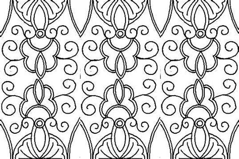 Mewarnai gambar batik nusantara kreasi warna. Sketsa Motif Batik Mega Mendung Hitam Putih