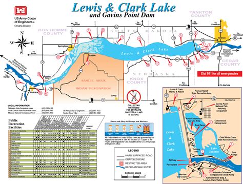 Lewis And Clark Lake Map Draw A Topographic Map