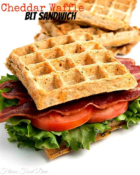 Cheddar Waffle Blt Sandwich Fitness Food Diva