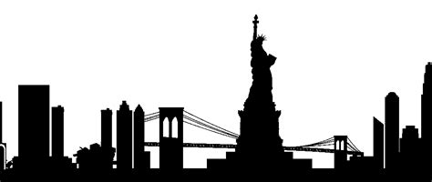 New York City Skyline Silhouette Png Png Image Collection
